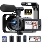 5k 56mp Dual Lens Video Camera Camcorder For Youtube Vlogging Wifi Night Vision