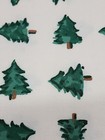 Christmas Tablecloth White Pine Trees Off White Cloth Rustic Cottagecore 60 X 60