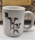 Italian Greyhound Pillow And Mug Set  Vtg Removable Pillow Cover Adorable  