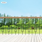 Elegant Iron Staircase Baluster Set - 10 Durable Pieces  44 Inch Length