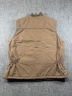 Vintage Ups Brown Quilted Lined Zip Front Nylon Work Vest  Unisex Size M-l