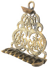 Vintage Jewish Hanukkah Menorah Judaism Jerusalem Israel Hebrew Bronze Judaica