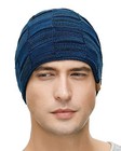 2 Packs Slouchy Beanie For Men Winter Hats For Guys Cool Beanies Black   Blue