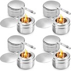 8 Pack Chafing Fuel Holder  Stainless Steel Chafe Wick Fuel Holder With Safet   