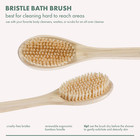Bristle Bath Brush Shower Body Brush With Gentle Stiff Long Bamboo Handle New