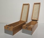 Set Of 2 Vintage Wood Kodaslide Sequence Slide File Boxes - Eastman Kodak Co 