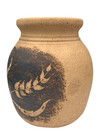 Vintage Gehman Pottery Hand-thrown Planter  Floral Relief Design  Signed   Dated
