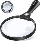 Large Magnifying Glass With Light 10x 20x 45x Illuminated Handheld Magnifier    