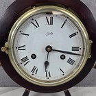 Vtg Brass Schatz Nautical Maritime Ship s Wheel Wall Clock 6    For Parts
