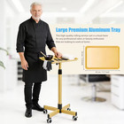 Professional Aluminum Salon Rolling Utility Tray Cart Medical Tattoo