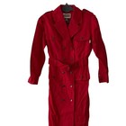 Gitano Vintage 1989 80 s Red Shirtdress Trench Coat Small Nwt