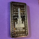 1 Oz    chicago Water Tower    Wonders Of American 999 Silver  4944 Toned Ham Mint