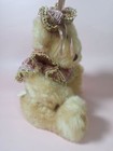 Vintage Animated Windup Musical Dan Dee Teddy Bear With Pink Bonnet   Ruffled Co