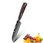 5 Inch Kitchen Knife Santoku Knife High Carbon Stainless Steel Damascus Pattern