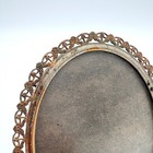 Vintage Filigree Brass Oval Picture Frame Ornate Lace Victorian Style Decor