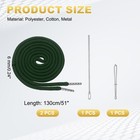 2pcs Drawstring Cord  51  Drawstring With Threader 0 24  D  Dark Green 