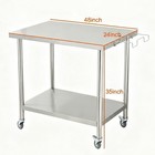 48 24 35  Stainless Steel Work Table Commercial Prep Table Restaurant Kitchen