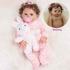 18in Realistic Reborn Baby Dolls Full Body Silicone Vinyl Newborn Girl Doll Gift