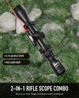 Pinty Rifle Scope Combo  3-9x40 Air Rifle Scope With Red Laser  Tactical Dupl   