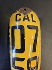 Rare 1915 Porcelain California Cal Motorcycle License Plate Fender