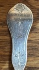 American Coin Silver Shell Bowl Engraved Handle Serving Spoon Marked Coin Mono