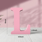 6 Inch Pink Wooden Letter For Wall Decor  Craft  Diy Projects