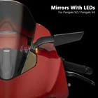 Stealth Mirrors W  Led Turn Signal For Ducati Panigale V2 Panigale V4 2020-2024