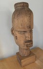 An Old Antique Fragment African Figural Head Ibo Nigeria 1800 s