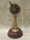Vintage Brass Ship Engine Room Telegraph On Wood Base -replica -see Pics