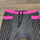 Tyr Womens Competitor Tri Shorts Triathlon Padded Grippers Black Pink Sz Large