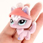 1pcs Mini Pet Shop Lps Figure Toy Fox  2400 White purple Body Collect Kid Gift