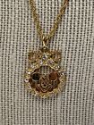 Disneyland Disney Mickey Mouse Necklace W  Pendant - Christmas Wreath Gold