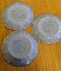 Vintage Delphite Blue Cherry Blossom Dinner Plates 6 In Jeannette Glass Set Of 3