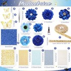 Wavwavw 43 Pcs Diy Graduation Cap Decorations Kit  Grad Cap Decorations Blue