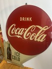 Vintage Original Metal Coca Cola Flange Sign