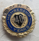 Vintage B  Of R t  40yr Member Lapel Pin Railroad Union Estate Find 10k Gold Top