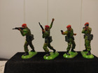 Vtg Lot Of 4 Britains Ltd Super Deetail British Paratrooper Made In England 1978
