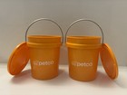 Petco Halloween Mini Bucket W  Lid - Orange New Release 2 Pack
