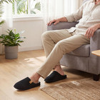 Men s Cozy Slip-on Slippers Corduroy Memory Foam Indoor House Shoes