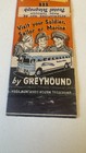 Greyhound Bus   Postal Telegraph Vintage Advertising Matchbook Cover