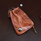 Genuine Leather Medieval Coin Purse Small Drawstring Pouch For Men