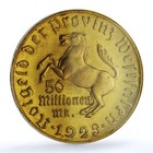 Germany Westphalia 50000000 Mark Von Stein Notgeld  J  N-23a Ms64 Pcgs Coin 1923