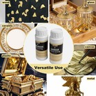 100 Pieces Gold Leaf Sheets  Complete Gilding Adhesive Kit For Gold Leaf