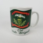 Irish Brigade Ceramic Coffee Mug     Green Celtic Cross   Harp Design