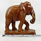 Japanese Vintage Hand Carved Wooden Elephant Statue Lucky Figurine Decor