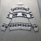 Coofandy Cardigan Mens Xl Multi Reindeer Snowflake Ugly Xmas Kuwait Shawl Collar
