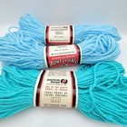 Aunt Lydia s Heavy Rug Yarn Lot 3 Skeins Lt Blue Turquoise Icing Vintage 70yd