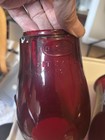 Vtg Fitzall Dietz Ruby Red Glass Lantern Globe New York    One Is Unmarked