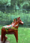Dala Horse   swedish   dalah  st   Traditional Hand Carved And Painted 3    Vintage