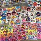 Huge Vintage Lisa Frank Lot 40  Pieces Stickers  Stencils And More 80s 90s
